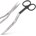 Bent Handle Double Curved Embroidery Scissors 6 Inch Stainless Steel Embroidery Scissors for Fabric Stitches and Crafting Machine Embroidery Sewing Applique scissors.