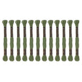 HARFINGTON 12 Skeins Embroidery Floss 8m Each Egyptian Long Fiber Cotton Cross Stitch Thread 26S/2x6 for Embroidery Projects Bracelet, Dark Green - color: Dark Green