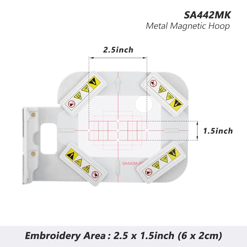 Sew Tech Magnetic Embroidery Hoop for Brother, 1x2.5in 20x60mm Bar SA442 - color: 1"×2.5" - SA442MK
