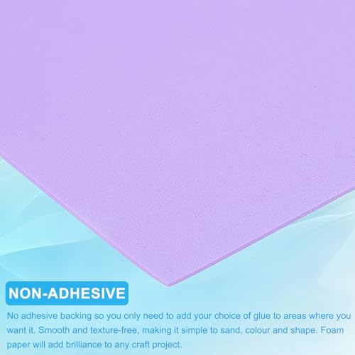 PATIKIL Light Purple EVA Foam Sheet,12x8" 2mm Thick EVA Foam Sheets 10 Pcs - color: Light Purple