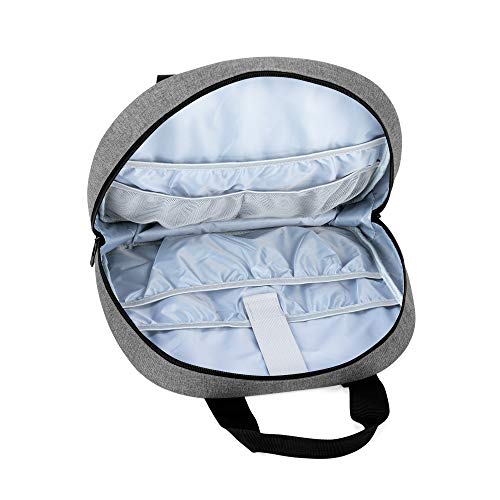 CURMIO Embroidery Project Bag for Hoops and Cross Stitch Supplies, Gray