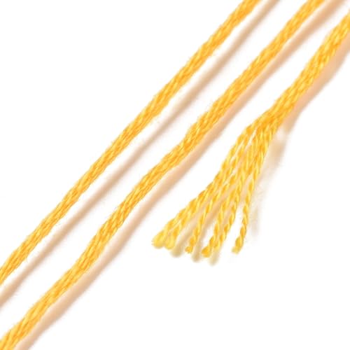 11 Skeins Yellow Cross Stitch Threads 0.5mm Embroidery Floss 6 Ply Polyester Friendship Bracelets Floss Crafts Floss 11 Color 8.75 Yards(8m)/Skein - color: 11 Skeins, Yellow