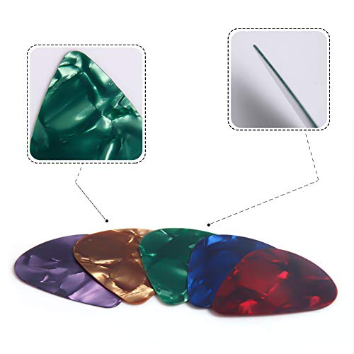 AUGSUN 40pcs Silicone Guitar Finger Guards 5 Sizes Fingertip Protectors - color: Multicolor