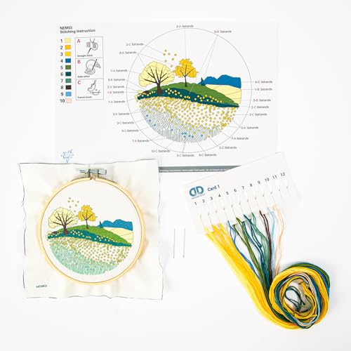 DIAMOND DOTZ Autumn Fields Embroidery Craft Kit for Adults, Beginners - color: Autumn Fields