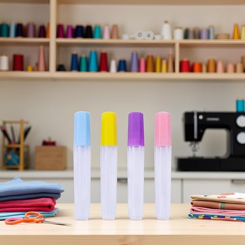 4 Pcs Clear Plastic Embroidery Felting Sewing Container Pin Needle Storage Tubes Bottle Holder Knitting Needle For Case Box Needle Storage Tubes Sewing Storage