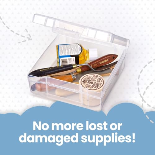 ArtBin 4-Piece Scrapbook Storage Set, Two 12x12 and Two 6x6 Boxes - size: 12" x 12" & 6" x 6" - 4-Piece Set (2 of Each)