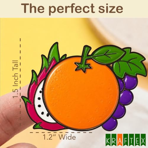Kraftex Magnetic Needle Minder. Needleminder for Embroidery & Sewing. Cute Needlepoint Accessories. Magnetic Needle Holder for Cross Stitch. Cute Magnet Pin Gift - color: Fruits DGO