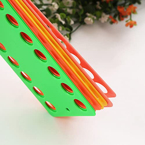 12Pcs Embroidery Floss Organizer,Cross Stitch Thread Holder Storage Tool,6Color Plastic Floss Bobbin, Plastic Sewing Thread Winding Plate Board Card (Multicolor)