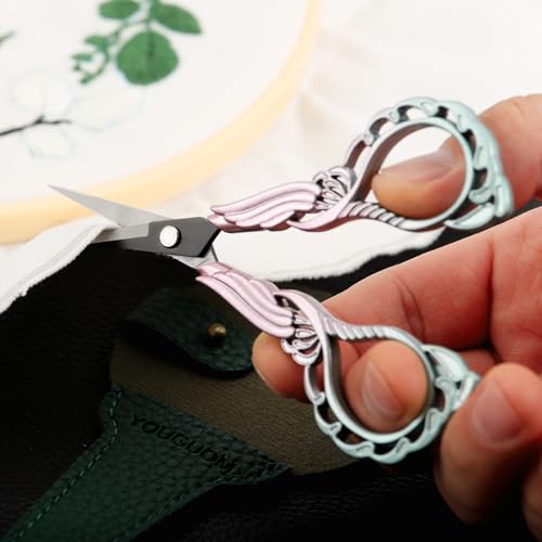 YOUGUOM Detail Scissors with Cover, Small Craft Shears - color: Pink