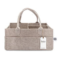 Parker Baby Co. Felt Diaper Caddy Organizer - Large, Oatmeal - color: Oatmeal (Heathered Brown), size: Large