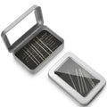 LIGHUFEIC 2 Pack Magnetic Needle Case with Clear Window, Portable Sewing Needle Holder Storage Box for Cross Stitch Embroidery, Rectangle Magnetic Needle Minder Keeper for Pins Organizer (Silver)