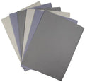 KCS 4/6 pc of 12" x 18" (30cmx45cm) 18CT Counted Cotton Aida Cloth Cross Stitch Fabric (6 pc, Pearl Grey+Light Steel Grey+Medium Grey) - color: Pearl Grey+light Steel Grey+medium Grey, size: 6 pc
