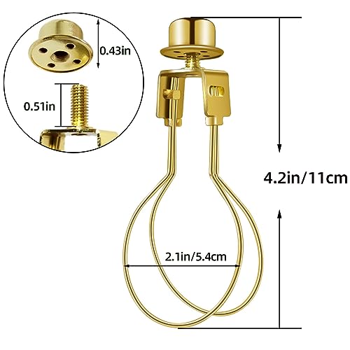 Clip on Lampshade Adapter, Shade Light Bulb Clip Adapter(1 Pcs, Gold) - color: Gold