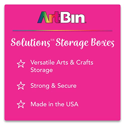 ArtBin Large Solutions Box Clear Art & Craft Organizer with Dividers - Plastic Storage Case for Convenient and Versatile Storage - Ideal for Various Craft Supplies - size: 14.125" x 9", style: 4 Compartments, 20 Dividers