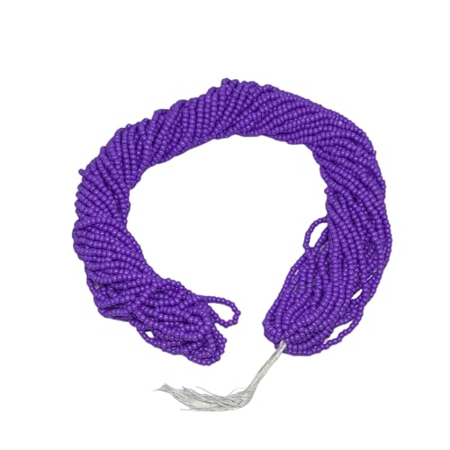 11/0 Glass Seed Beads for Jewelry Making Kit, 2 mm, 12 String Hanks (Lilac) - color: Lilac