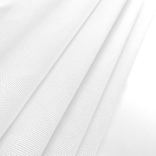 14CT Aida Cloth - 30x35 Inch Cross Stitch Fabric for Embroidery, Pre-Cut Needlework Material, Acid-Free, Durable Weave(White) - color: White