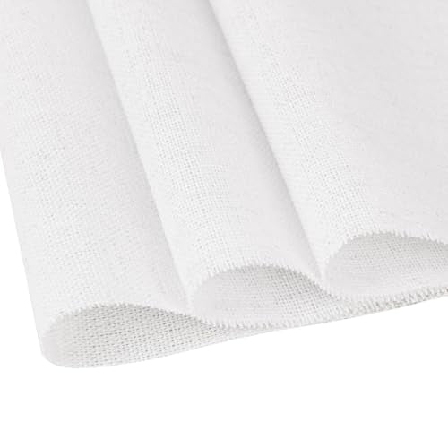 Linen Embroidery Fabric, 20 by 59-Inch Needlework Fabric White - color: White Color