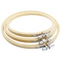 Lamvbls 3 Pcs Embroidery Hoops Set, Round Wood Bamboo Adjustable Circle Cross Stitch Hoop Ring, Wooden Embroidery Frames for Art Craft Sewing – 6/7/8 Inch - size: 6, 7, 8 inch