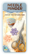 Awesome Pattern Studio Needle Minder Set - Joshua Tree Magnetic Needle Minder + 2 Needle Threaders + Crane Scissors. Enamel Pin for Cross Stitch, Embroidery and Craft - size: Joshua Tree Classic Design - SET #2