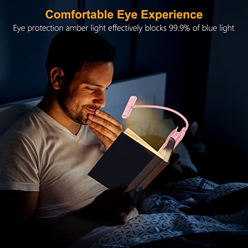 Gritin 19 LED Rechargeable Book Light for Reading in Bed - color: Pink