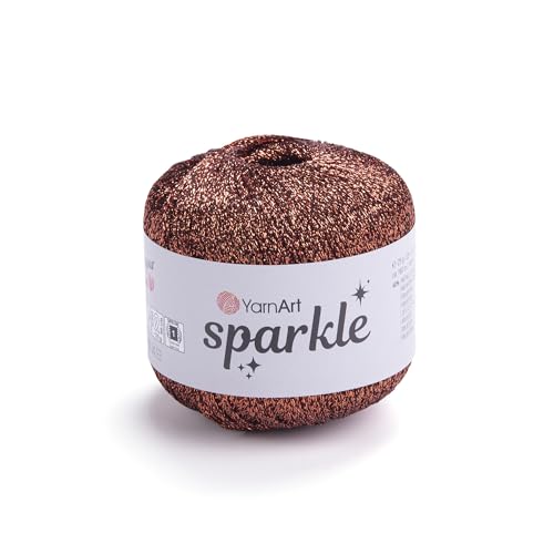 YarnArt Sparkle - Metallic Glitter Fine Lightweight Yarn for Crochet & Knitting, Amigurumi, Cardigans, Shawls, Bag Making, Soft Craft (1351) - color: 1351