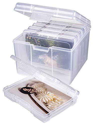 ArtBin 6947ZZ Photo & Craft Organizer Set, Large Box with [5] Plastic Storage Cases Inside, Clear - style: Large Box with 5-Pack inside