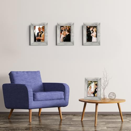 XUANLUO 4x6 Picture Frames Set of 4,Rustic Retro Photo Frame(White) - color: White-4pcs, size: 4×6 inch