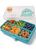 melii Snackle Box | 6-Compartment Divided Snack Container, BPA-Free Food Storage with Removable Dividers for School, Travel & On-the-Go Snacking (Shark) - color: Shark