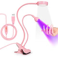 AORAEM UV LED Nail Lamp, Double-Headed Flash Cure Light, Pink - color: Gooseneck-Pink