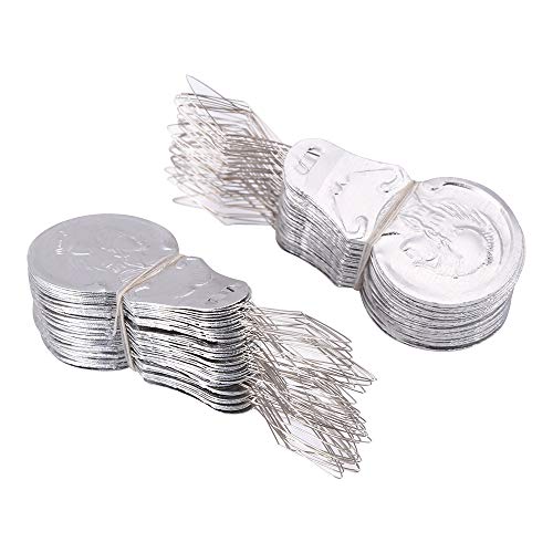 100x Silver Tone Wire Loop DIY Needle Threader Stitch Insertion Hand Machine Sewing Tool