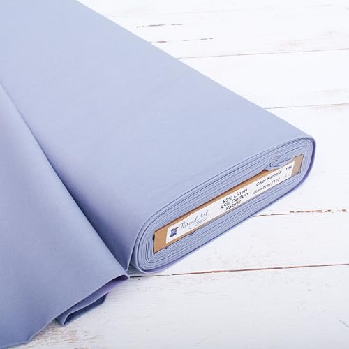 Threadart Chambray Linen Fabric - By the Yard, 55" Wide - color: Chambray, size: 1 YARD