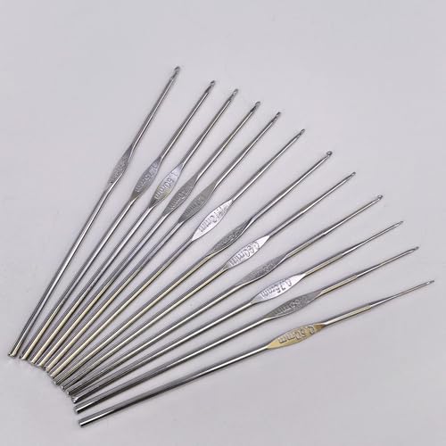22PCS Aluminum & Stainless Steel Crochet Hooks Knitting Needles Craft Yarn - color: Multi-color