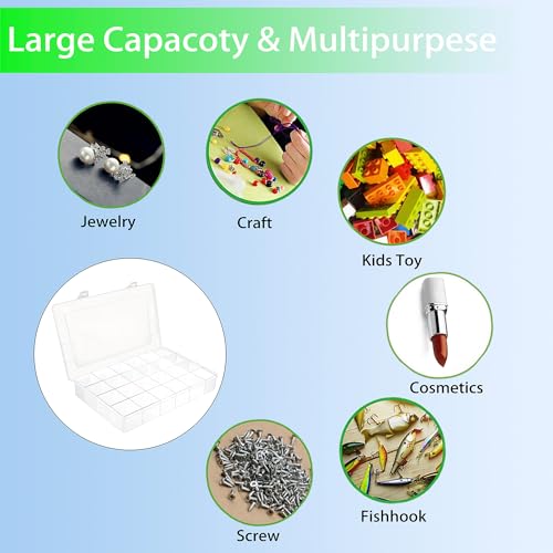 2 Pcs Large 24 Grids Plastic Organizer Box