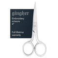 Gingher 4" Straight Embroidery Scissors to Cut Fabric & Needlework - style: 4" Embroidery