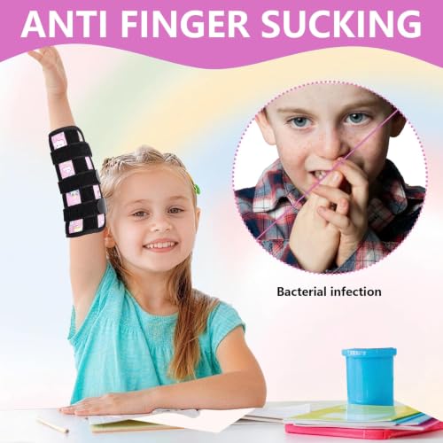2PCS Thumb Sucking Guard, Thumb Guard for Thumb Sucking(Cloud & Rainbow) - color: Pink Clouds and Rainbows