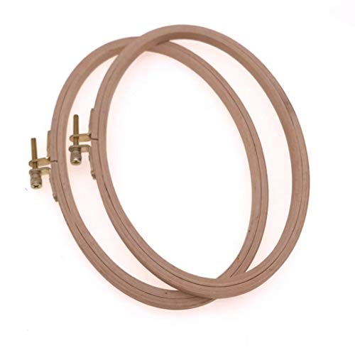 WRMHOM 8.5"x 5.2" Oval Wooden Embroidery Hoop 21x 13cm Oval Hand Stitching Hoop - Cross Stitch Hoop - Framing Hoop - Stitchery Hoop - Craft Supply Hoop (2)