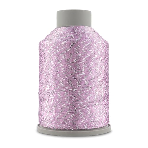 YarnArt Camellia Metallic Shimmer Fine Yarn – Polyester & Metallic Thread for Crochet, Embroidery & Jewelry Making – 20g & 50g Skeins, 192m (Pink, 50g Skein) - color: Pink, size: 50g Skein