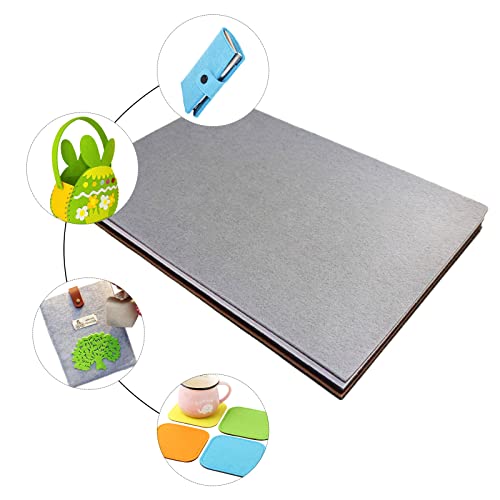Jtnohx Stiff Felt, 2mm Thick Felt Sheets for Crafts, 8"x12" Hard Felt Fabric Squares 8Pcs for DIY Projects (Grey Brown Series) - color: Grey Brown Series
