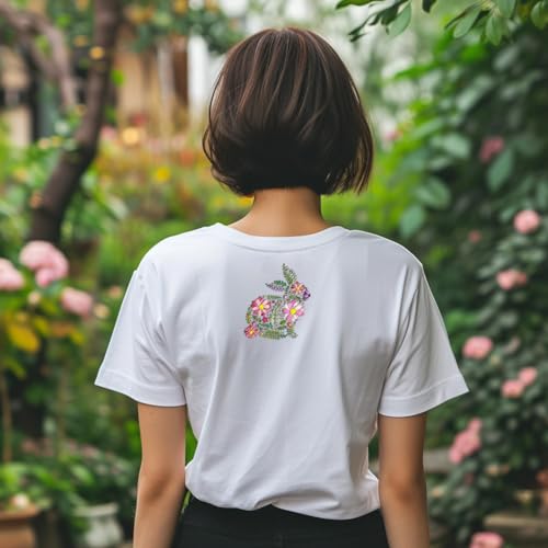 BENECREAT 4 Sheets 41pcs Flower Animals Water Soluble Hand Sewing Stabilizers, Flower Leaves Pattern Tear Away Embroidery Stabilizers for Embroidery, Carves, Shirts, Coats, Bags, Towels