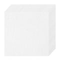 8 PCS 13.8 × 13.8 Inch Linen Embroidery Fabric, Bright White - size: 13.8 × 13.8 Inch