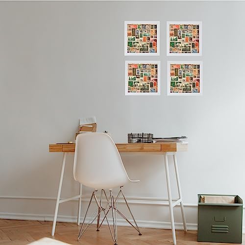 Muzilife 8x8 Shadow Box 3D Picture Frames, Wood, Real Glass, White, 3 Pack - color: 3 Pcs 8x8-white
