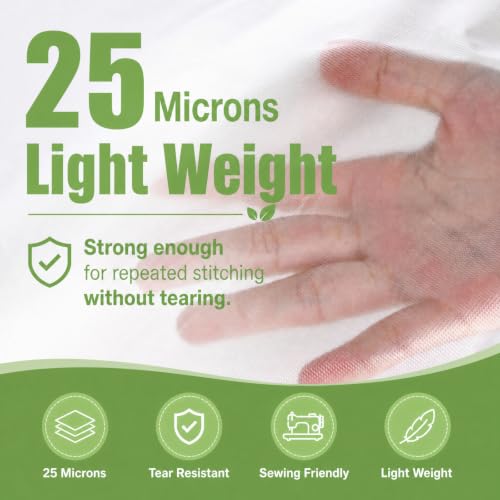 Nicunom 12" x 30 Yd Clear Water Soluble Embroidery Topping Film