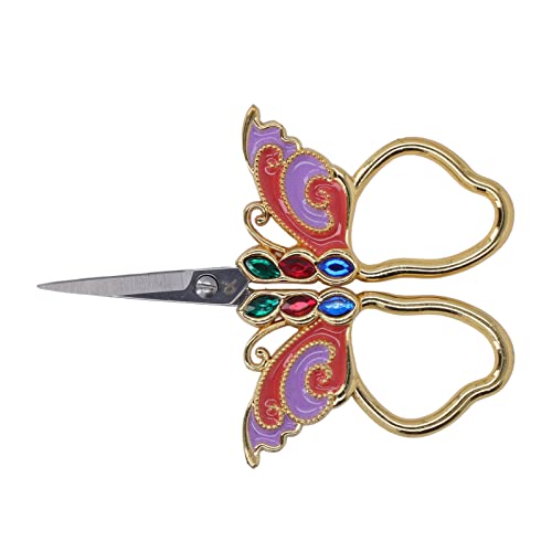 Home Scissors, Incisive Blade Butterfly Appearance Sewing Scissors for DIY Art Work, 3.3 inch Shears Cross Stitch Knitting Scissor