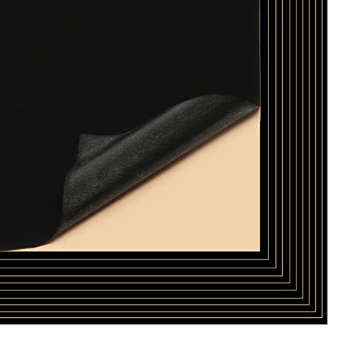 Mesheshe 40PCS Self Adhesive Felt, DIY Self Adhesive Fabric for Art & Crafts, Peel and Stick Felt for Drawer/Jewelry Box Felt Liner, A4 Size (8.3" x 11.8", Black) - color: Black, size: 40PCS
