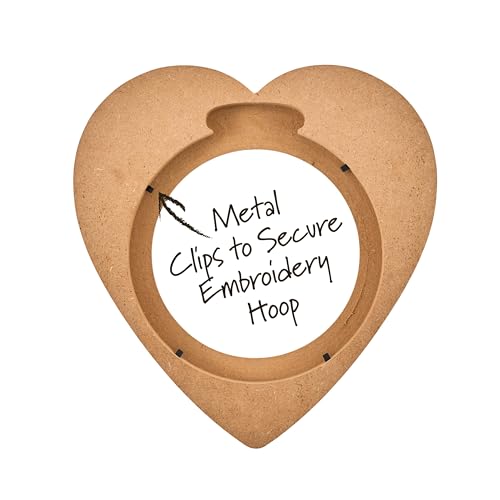 Bucilla, Embroidery Hoop Heart Frame, Fits 6" Embroidery Hoop - size: 6", style: Heart