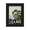 Egofine 3.5x5 Picture Frame Made of Solid Wood with Plexiglass, for Tabletop and Wall Mounting Photo Frame, Black - color: Black, size: 3.5x5