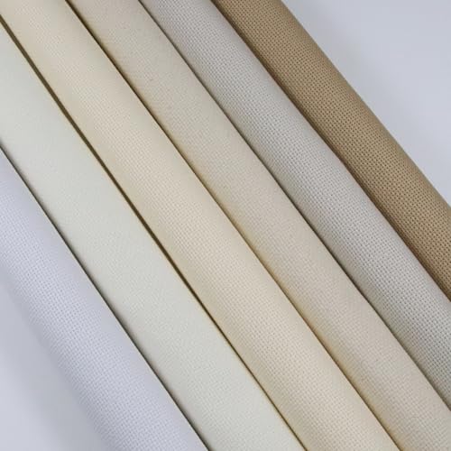 KCS 6 pc of 15" x 18" (38cmx45cm) Counted Cotton Aida Cloth Cross Stitch Fabric Rolled Box (18CT-G) - color: 18ct-g