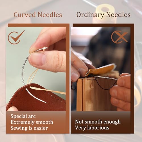 SaiDian 8Pcs Curved Needles 2" 2.5" 3" 3.5" for Carpet Canvas Seat Repair