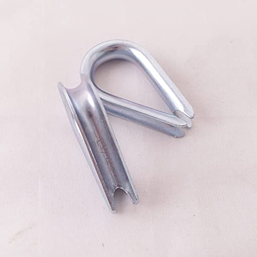 Wire Rope Thimble, for Wire Rope Dia. 1/4 in, Carbon Steel,(1/4" 50PCS) - size: 1/4”