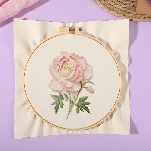 16Pcs Beige Embroidery Fabric, Pre-Cut Linen Needlework Embroidery Cloth - color: Beige